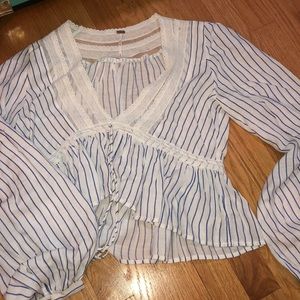 Free People Striped Blouse